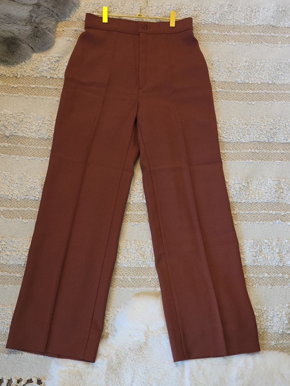 Vintage Levi's Wide Leg Dress Pants in Rosey Chocolate Brown
